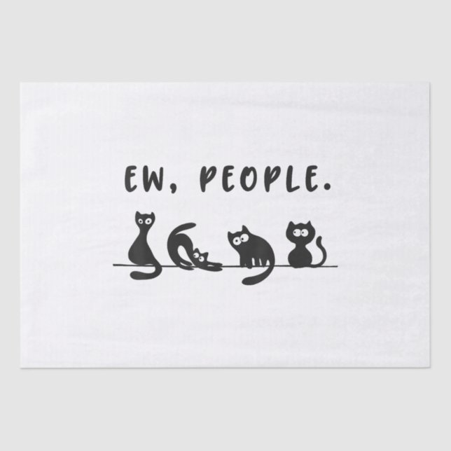 Schwarze Katze Shirt lustige Frauen Neugeborene Ka Seidenpapier (Vorderseite)