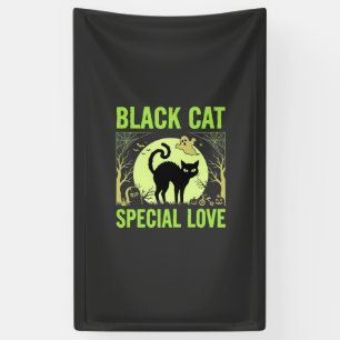 Schwarze Katze Spezielle Liebe Halloween Grafik Banner