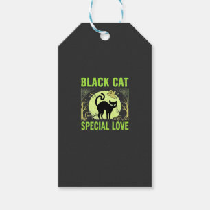 Schwarze Katze Spezielle Liebe Halloween Grafik Geschenkanhänger
