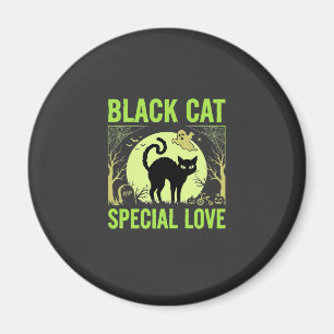 Schwarze Katze Spezielle Liebe Halloween Grafik Magnet
