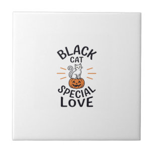 Schwarze Katze spezielle Liebe Halloween-Katze Vek Fliese