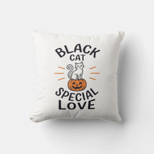 Schwarze Katze spezielle Liebe Halloween-Katze Vek Kissen
