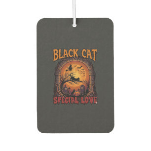 Schwarze Katze Spezielle Liebe Halloween Mond Hexe Autolufterfrischer