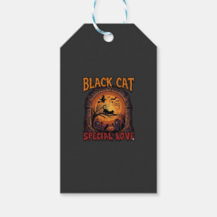Schwarze Katze Spezielle Liebe Halloween Mond Hexe Geschenkanhänger