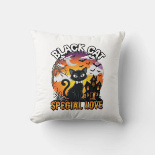 Schwarze Katze Spezielle Liebe Halloween Spukhaus Kissen
