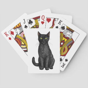 Schwarze Katze Spielkarten
