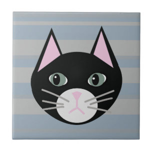 Schwarze Katze, Streifen Fliese