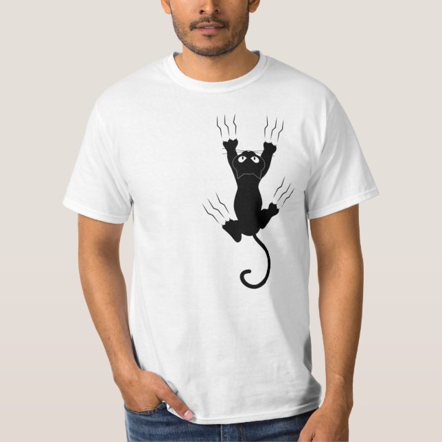 Schwarze Katze T-Shirt (Vorderseite)