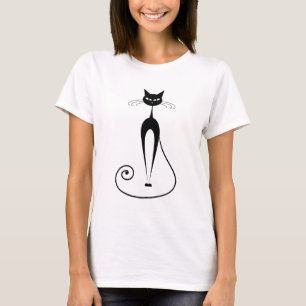 Schwarze Katze T-Shirt