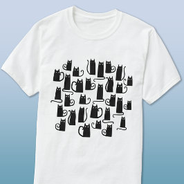 Schwarze Katze T-Shirt