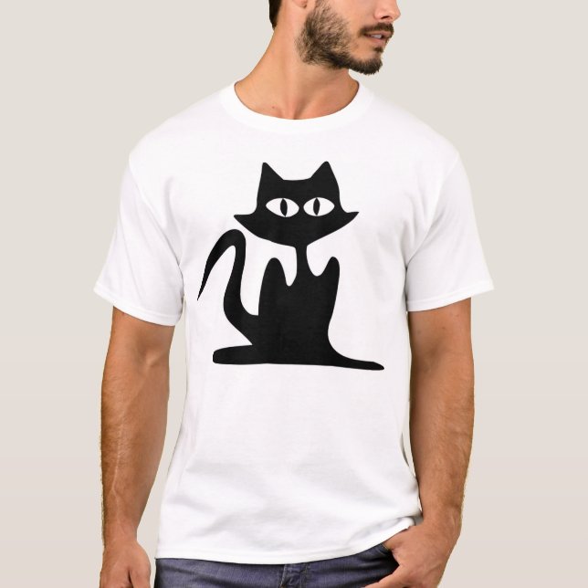 SCHWARZE KATZE T-Shirt (Vorderseite)