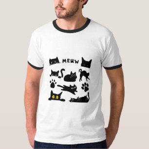 Schwarze Katze T-Shirt