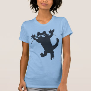 schwarze Katze T-Shirt