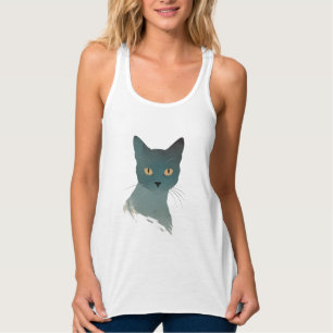 Schwarze Katze Tank Top