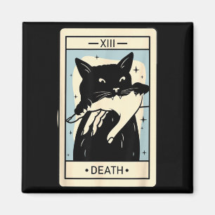 Schwarze Katze Tarot Tod Halloween Hexenkatze Lieb Magnet