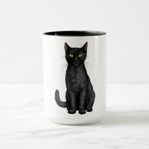 Schwarze Katze Tasse