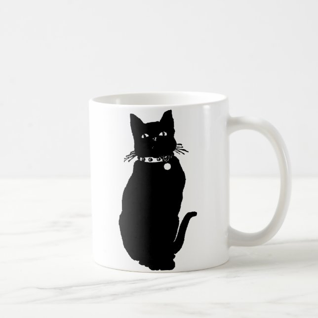 Schwarze Katze Tasse (Rechts)
