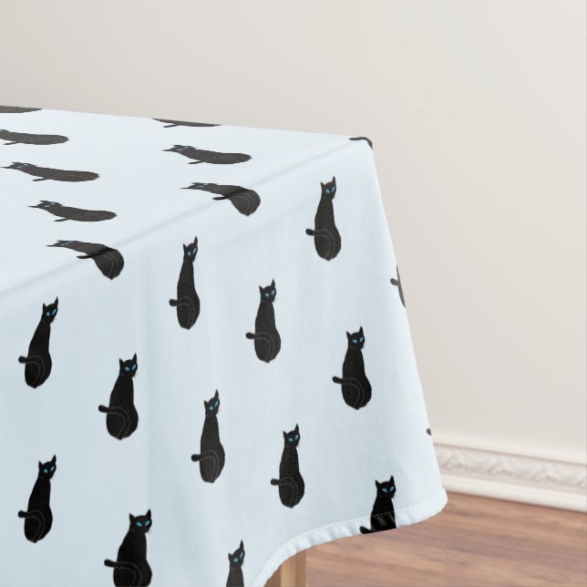 Schwarze Katze Tischdecke (Beispiel)