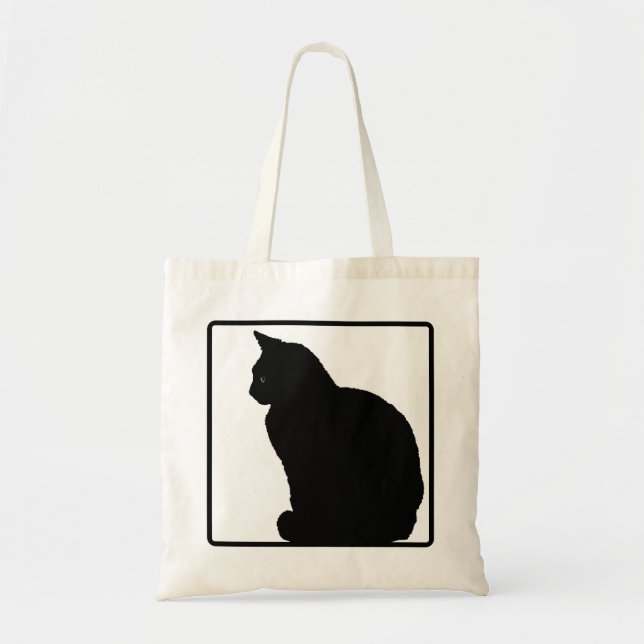 Schwarze Katze Tragetasche (Vorne)