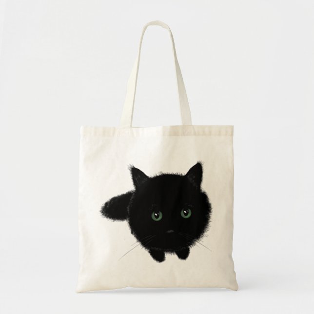 Schwarze Katze Tragetasche (Vorne)