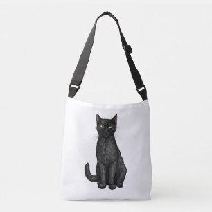 Schwarze Katze Tragetaschen Mit Langen Trägern