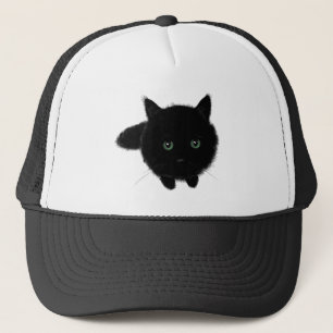 Schwarze Katze Truckerkappe