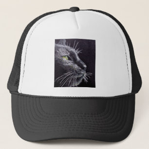 Schwarze Katze Truckerkappe
