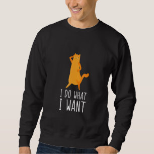 Schwarze Katze Tu was ich will Roter Becher Meine Sweatshirt