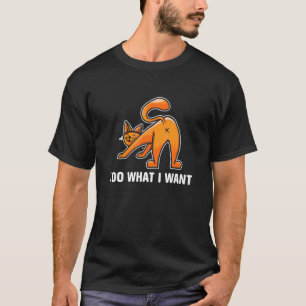 Schwarze Katze Tu Was Ich Will Roter Becher Meine T-Shirt