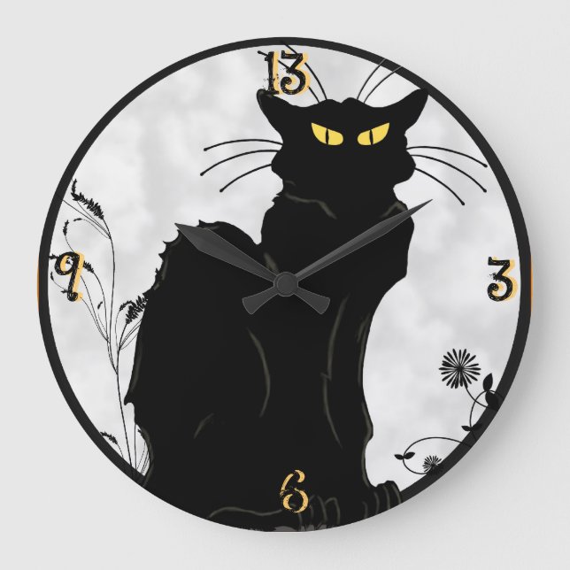 'Schwarze Katze' Uhr (Vorderseite)