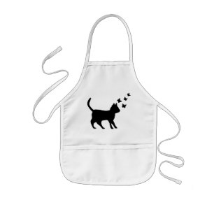 Schwarze Katze und Butterfly Kinderschürze