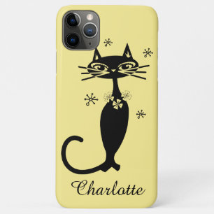 Schwarze Katze und Gold im Mittelalter Case-Mate iPhone Hülle