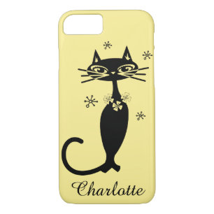 Schwarze Katze und Gold im Mittelalter Case-Mate iPhone Hülle