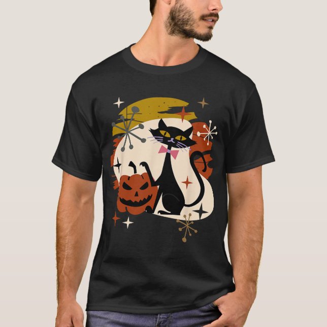 Schwarze Katze und Kürbiskernöl T-Shirt (Vorderseite)