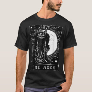 Schwarze Katze und Mond-Tarot-Karte T - Shirt