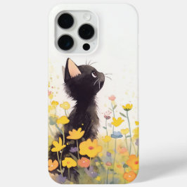 Schwarze Katze unter den Blume Case-Mate iPhone Hülle