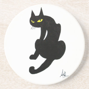 SCHWARZE KATZE UNTERSETZER