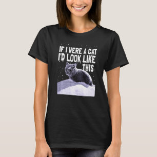 Schwarze Katze  Verrückte Katze  Wenn ich eine Kat T-Shirt