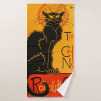 Schwarze Katze Vintage Halloween Steinlen Poster