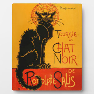 Schwarze Katze Vintage Halloween Steinlen Poster Fotoplatte