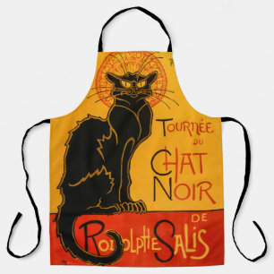 Schwarze Katze Vintage Halloween Steinlen Poster Schürze