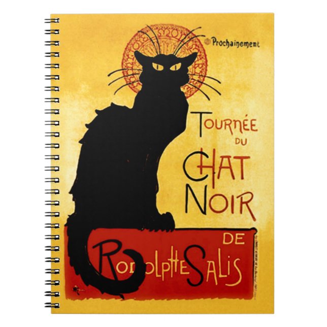 Schwarze Katze Vintage Tournée du Chat Noir, Notizblock (Vorderseite)