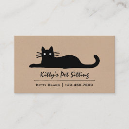 Schwarze Katze Visitenkarte