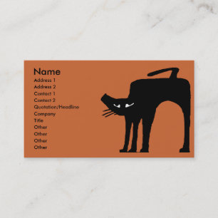 Schwarze Katze Visitenkarte
