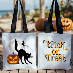 Schwarze Katze Vollmond Erwachsener Trick-or-Treat