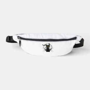 Schwarze Katze Vollmond Fledermäuse & Sternennacht Bauchtasche