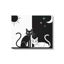 Schwarze Katze, weiße Katze