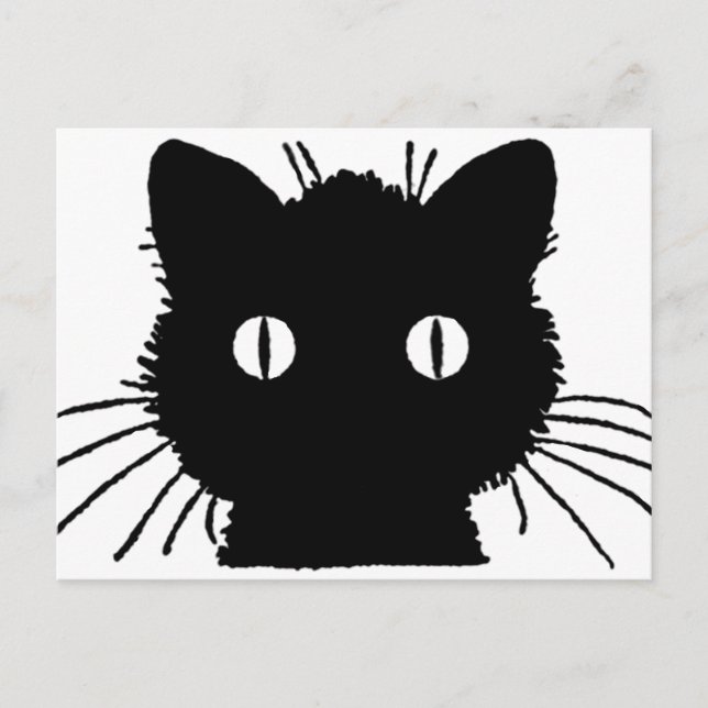Schwarze Katze - Z. B. Lutz Postkarte (Vorderseite)