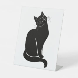 Schwarze Katze zeichnend Sockelschild