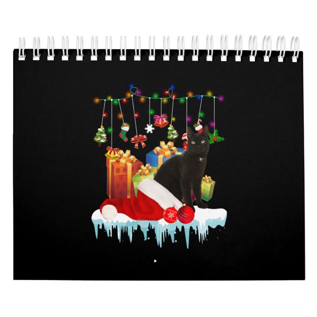 Schwarze Katze zu Weihnachten Kalender (Titelbild)
